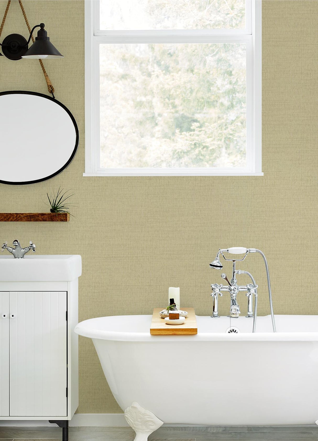 York Solitude Honey Distressed Texture Wallpaper