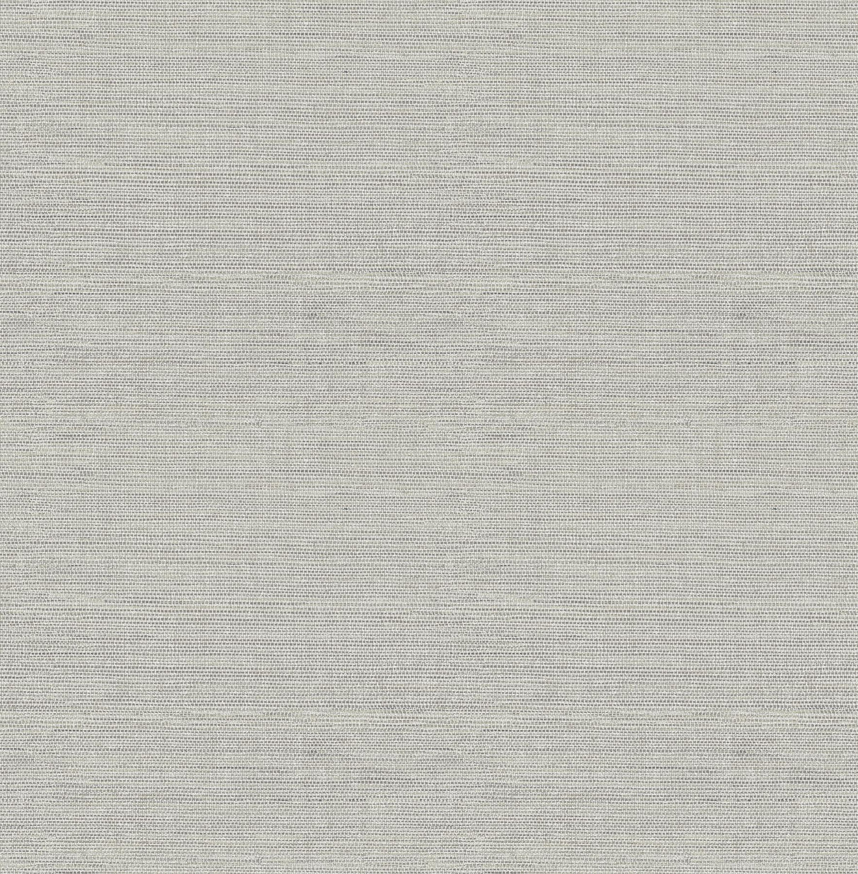 York Agave Grey Faux Grasscloth Wallpaper