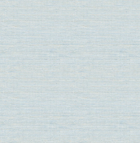 York Agave Blue Faux Grasscloth Wallpaper