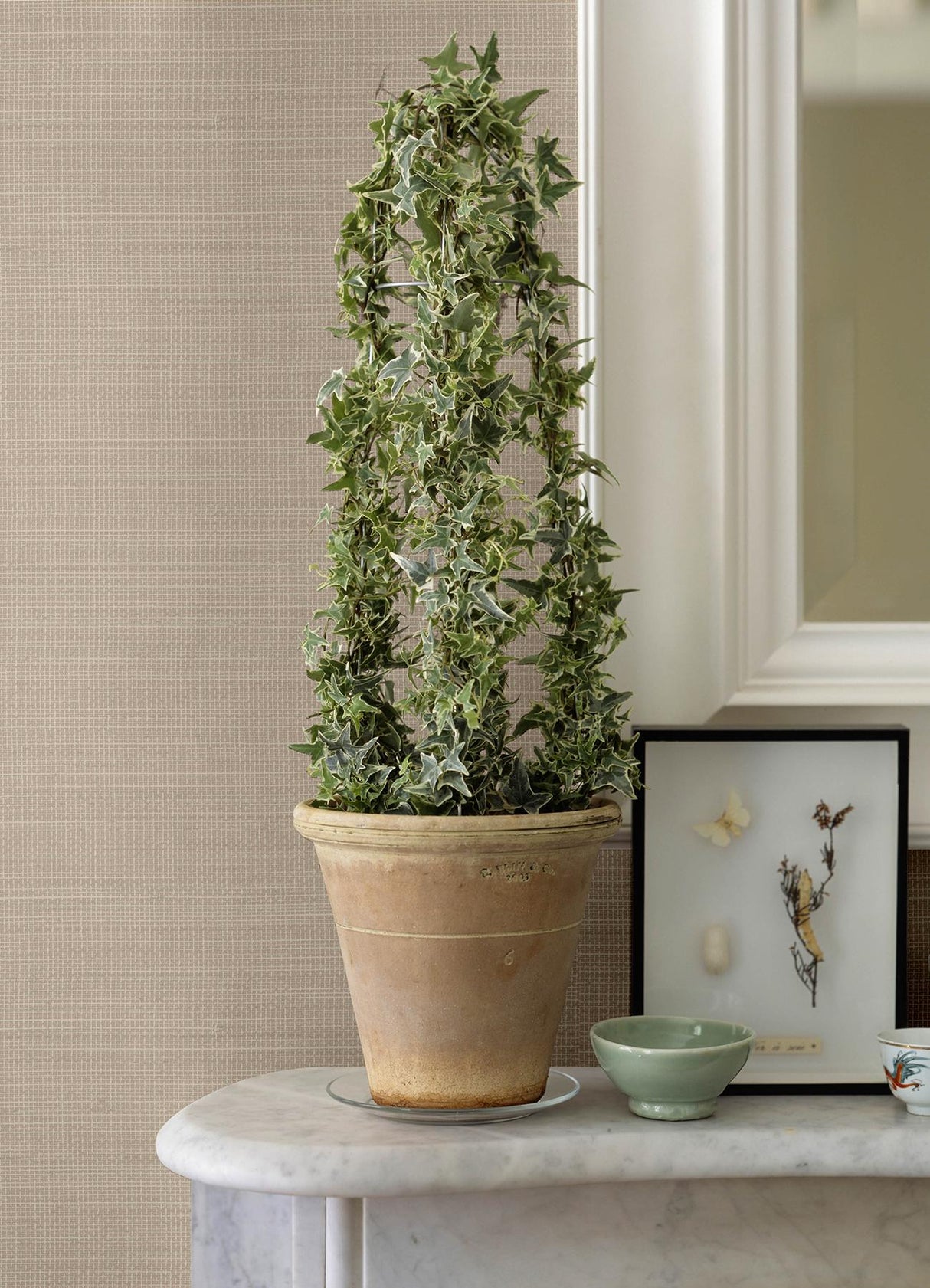 York Spinnaker Peach Netting Wallpaper