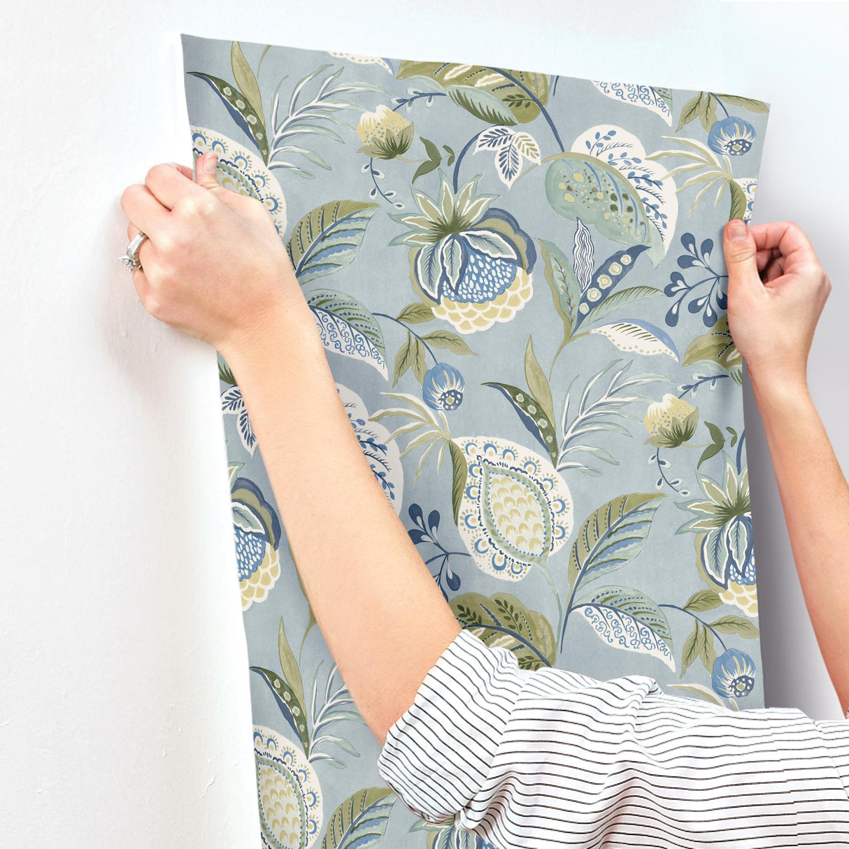 York Bohemian Blue Jacobean Wallpaper
