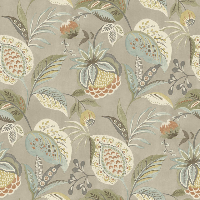 York Bohemian Taupe Jacobean Wallpaper