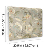 York Bohemian Taupe Jacobean Wallpaper