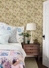York Bohemian Mustard Jacobean Wallpaper