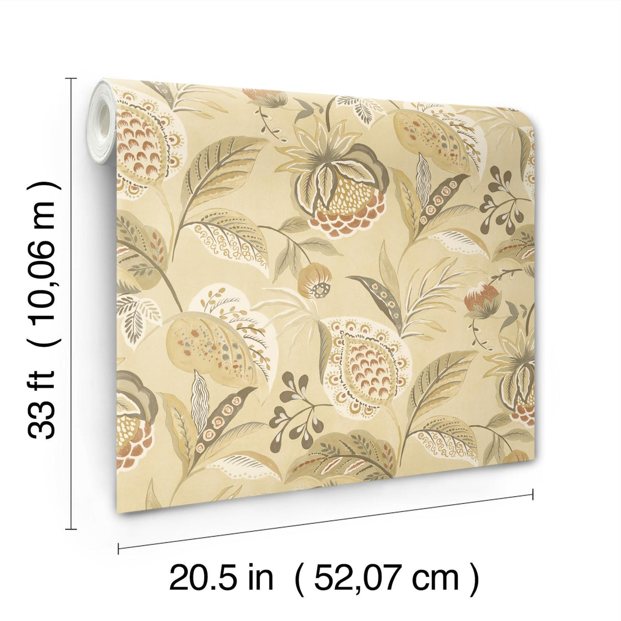York Bohemian Mustard Jacobean Wallpaper