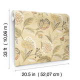 York Bohemian Mustard Jacobean Wallpaper