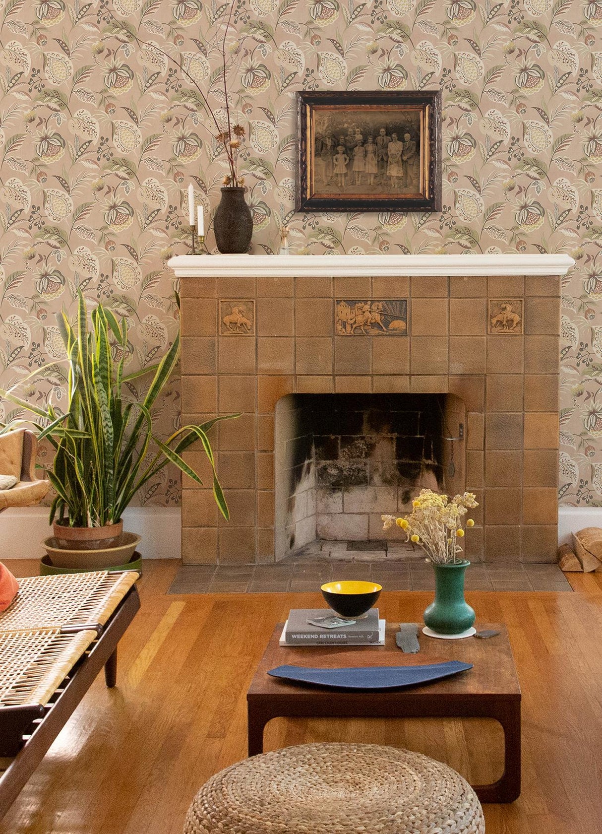 York Bohemian Blush Jacobean Wallpaper