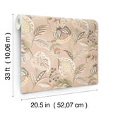 York Bohemian Blush Jacobean Wallpaper