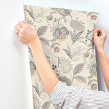 York Bohemian Grey Jacobean Wallpaper