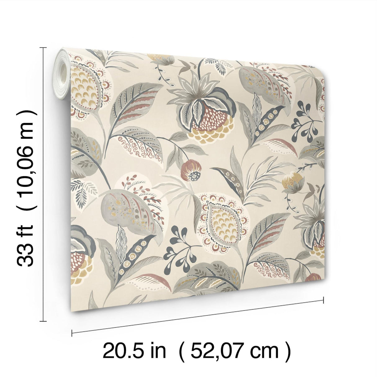 York Bohemian Grey Jacobean Wallpaper