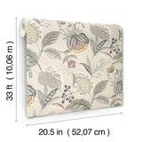 York Bohemian Grey Jacobean Wallpaper