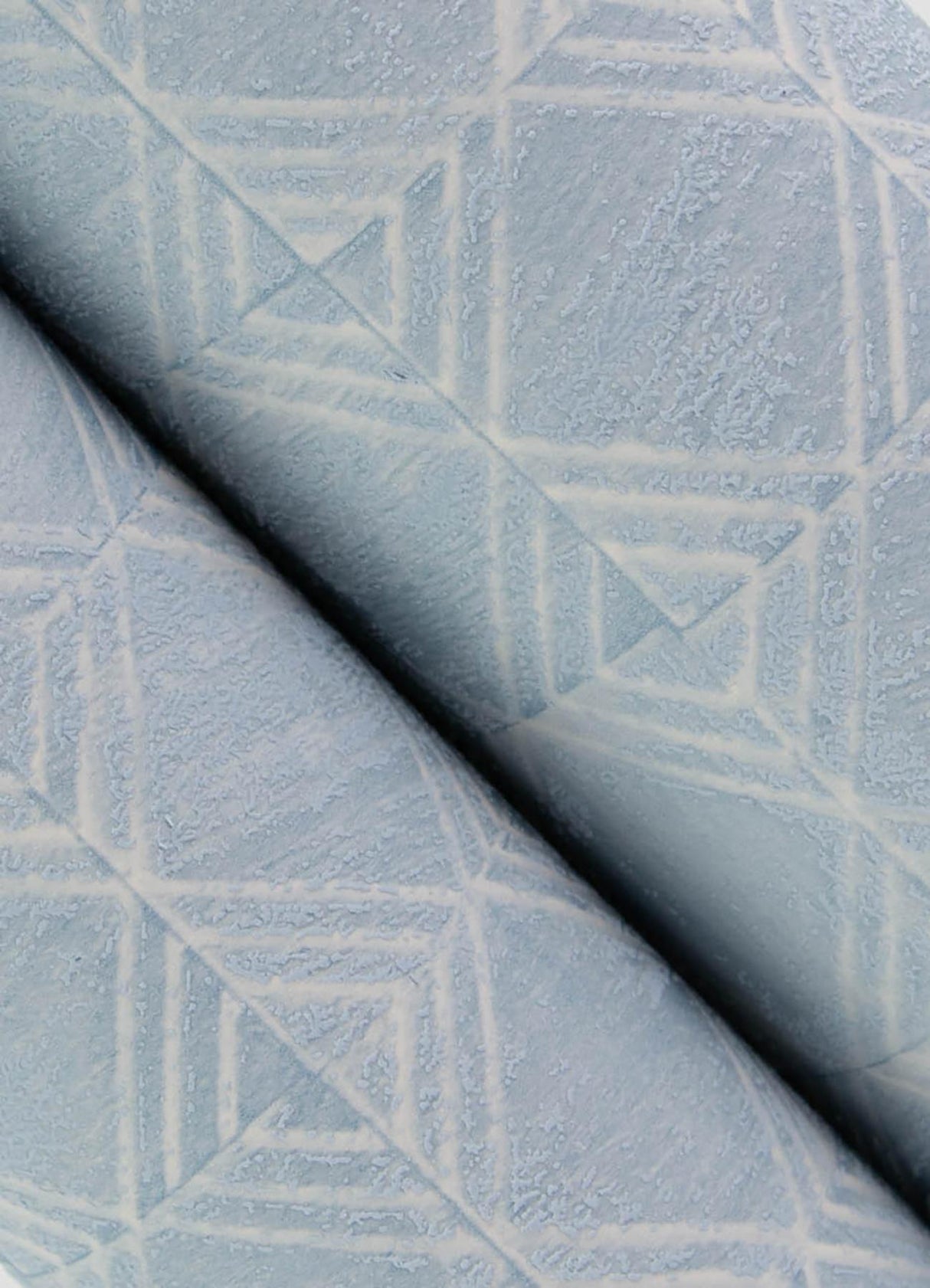 York Button Block Blue Geometric Wallpaper