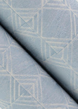 York Button Block Blue Geometric Wallpaper