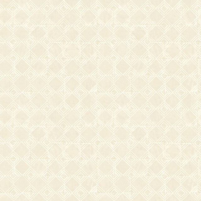York Button Block Taupe Geometric Wallpaper