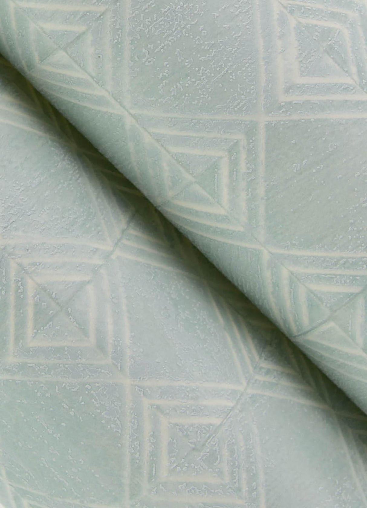 York Button Block Aqua Geometric Wallpaper