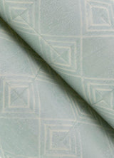 York Button Block Aqua Geometric Wallpaper