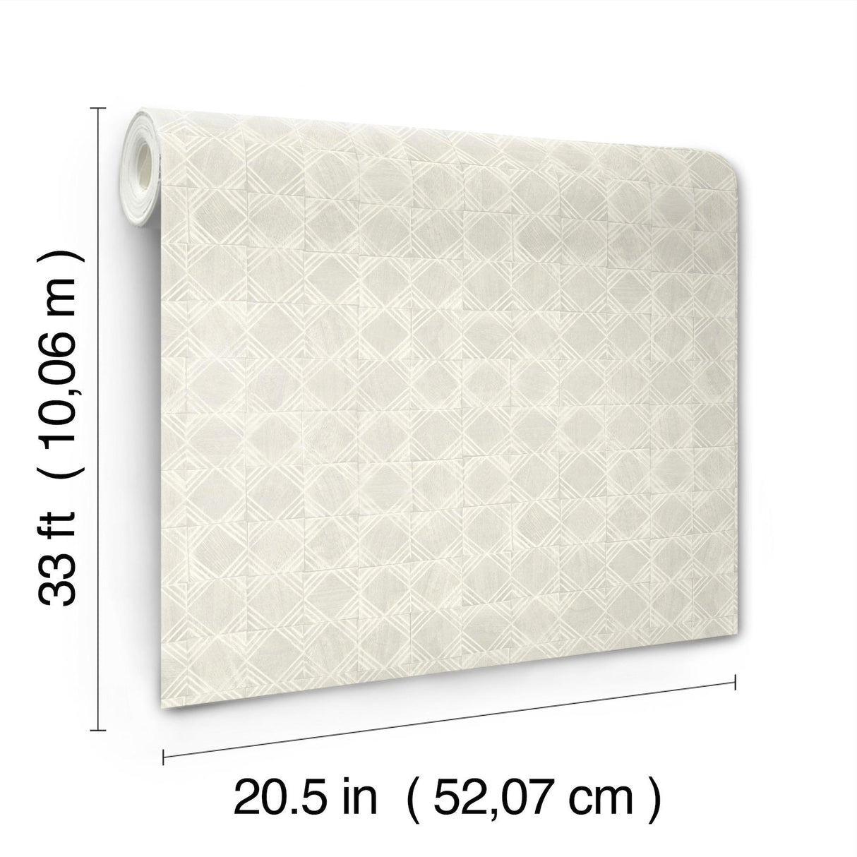 York Button Block Light Grey Geometric Wallpaper