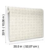 York Button Block Light Grey Geometric Wallpaper