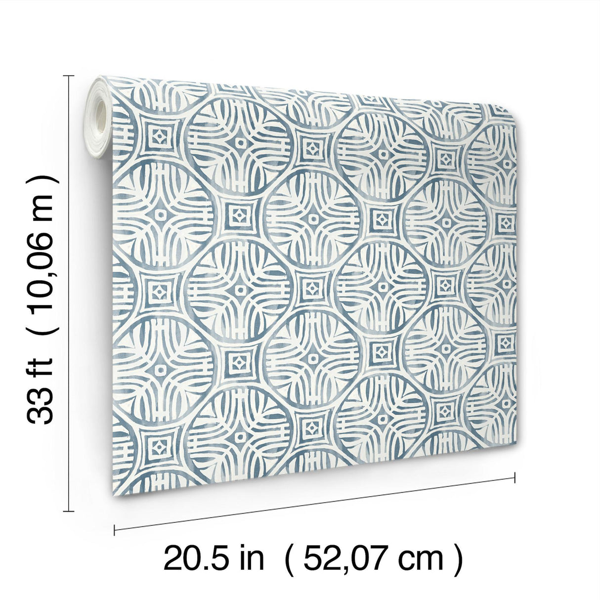 York Sandee Navy Medallion Wallpaper