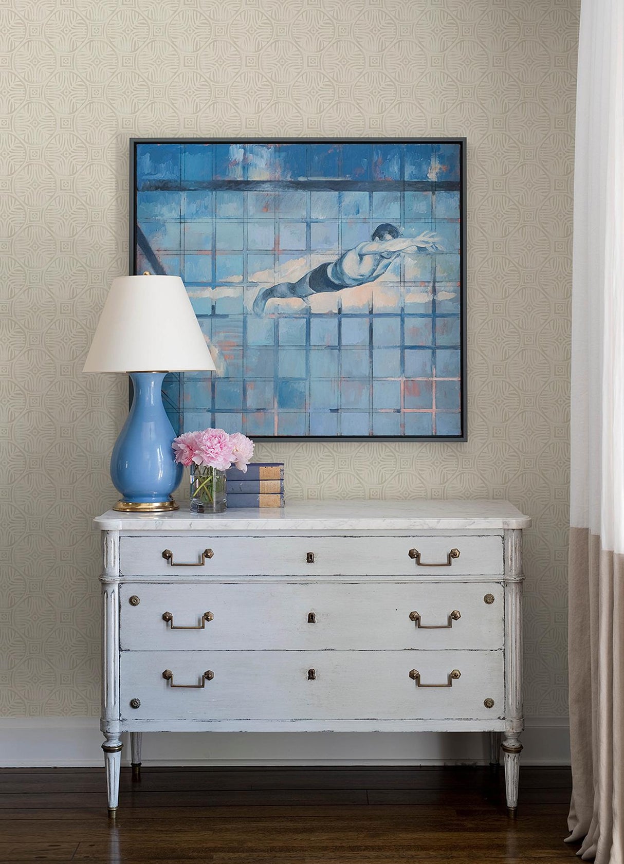 York Sandee Dove Medallion Wallpaper