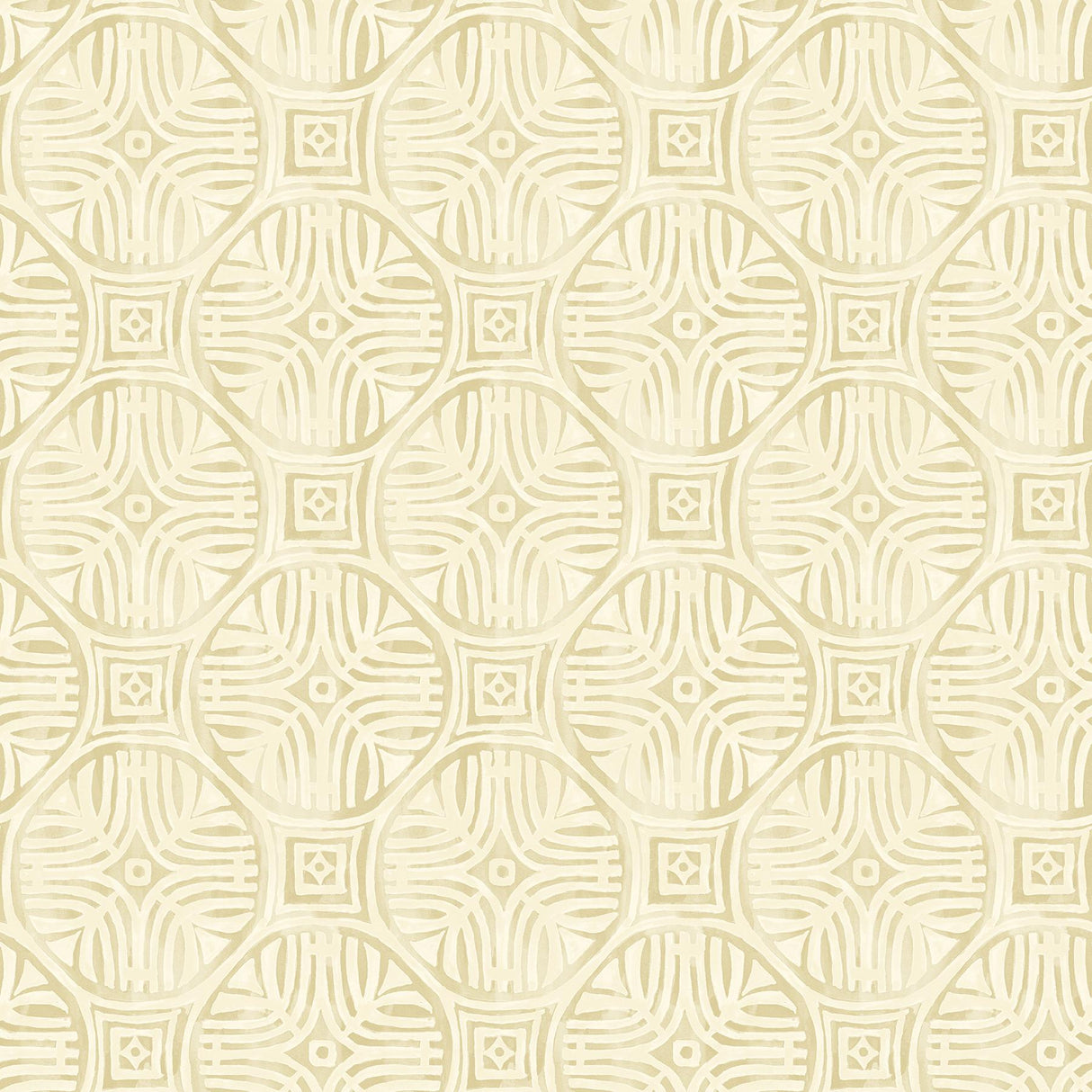 York Sandee Butter Medallion Wallpaper