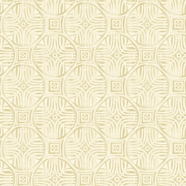 York Sandee Butter Medallion Wallpaper