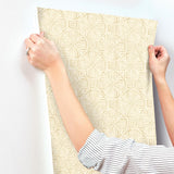 York Sandee Butter Medallion Wallpaper