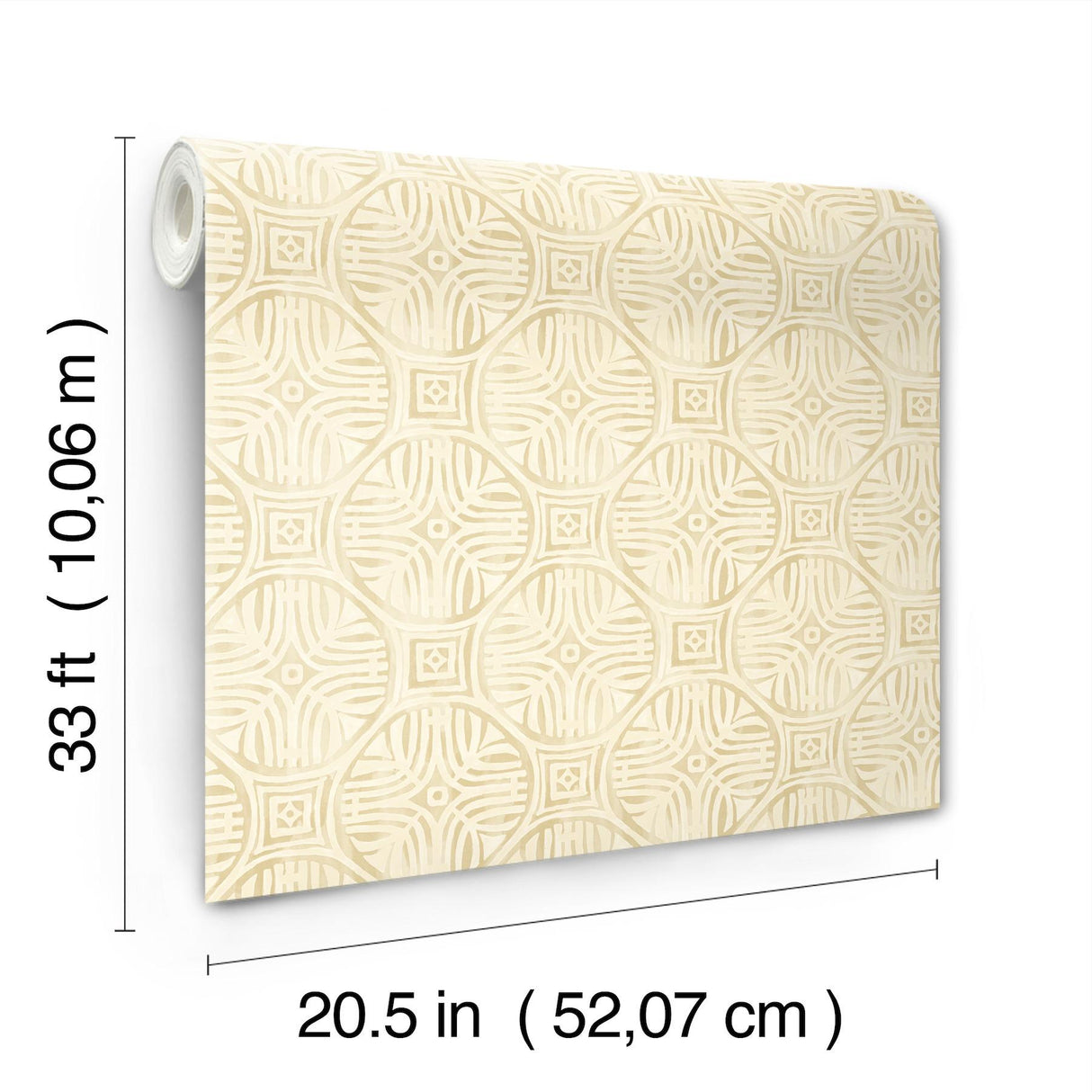 York Sandee Butter Medallion Wallpaper