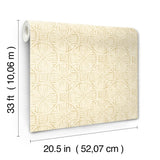 York Sandee Butter Medallion Wallpaper
