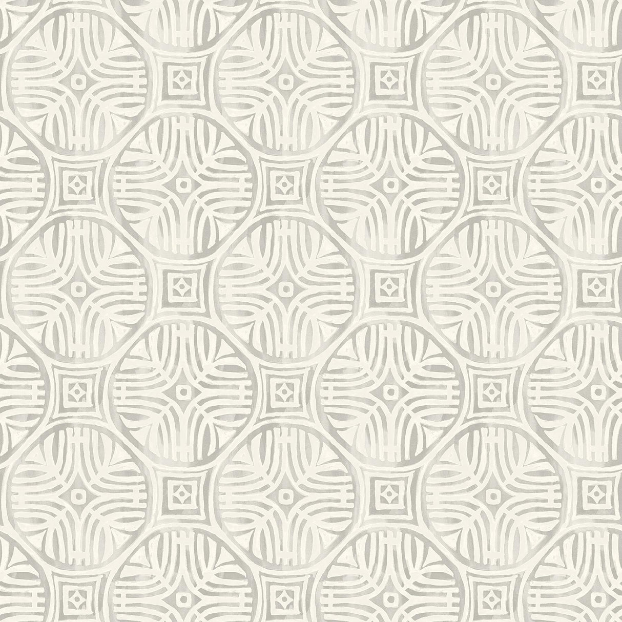 York Sandee Grey Medallion Wallpaper