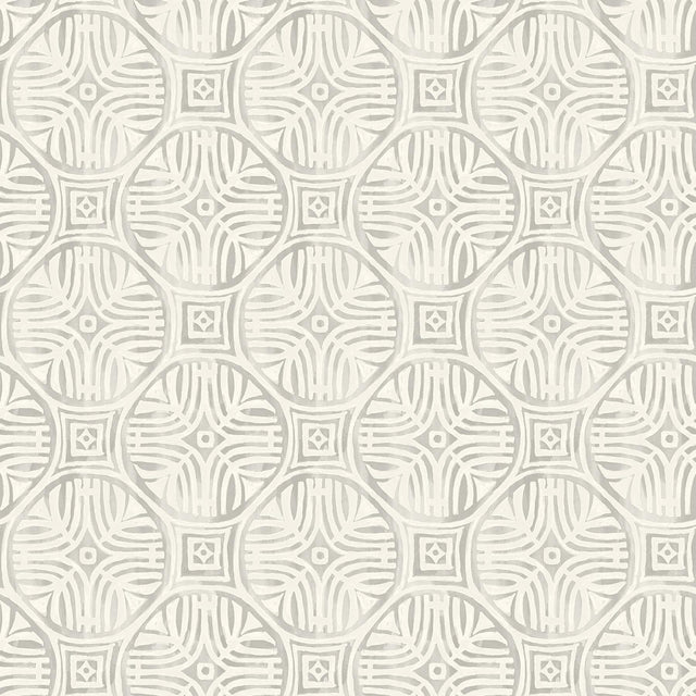 York Sandee Grey Medallion Wallpaper
