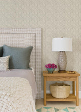 York Sandee Grey Medallion Wallpaper