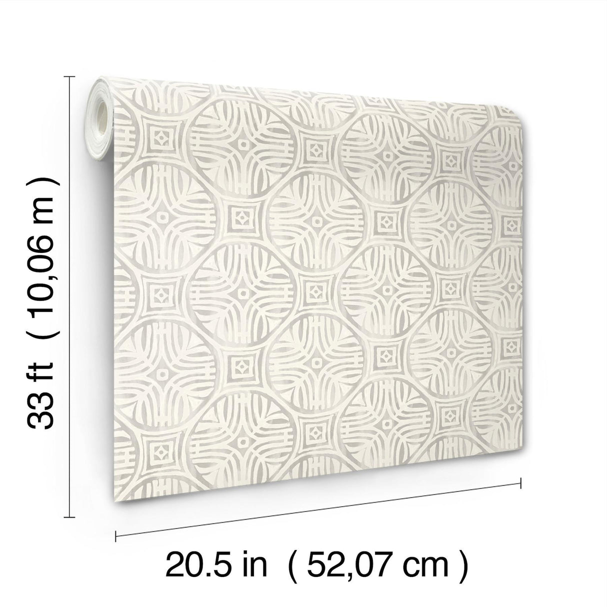 York Sandee Grey Medallion Wallpaper