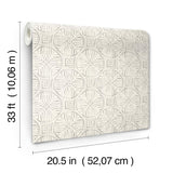 York Sandee Grey Medallion Wallpaper
