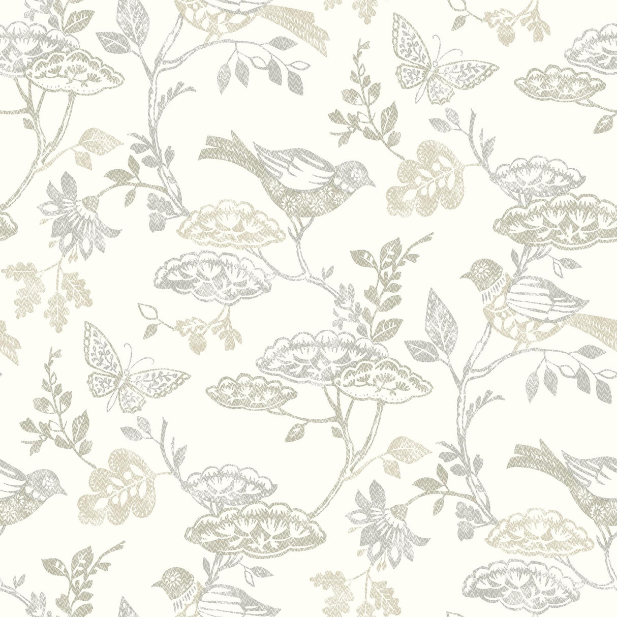 York Malmo Grey Trail Wallpaper