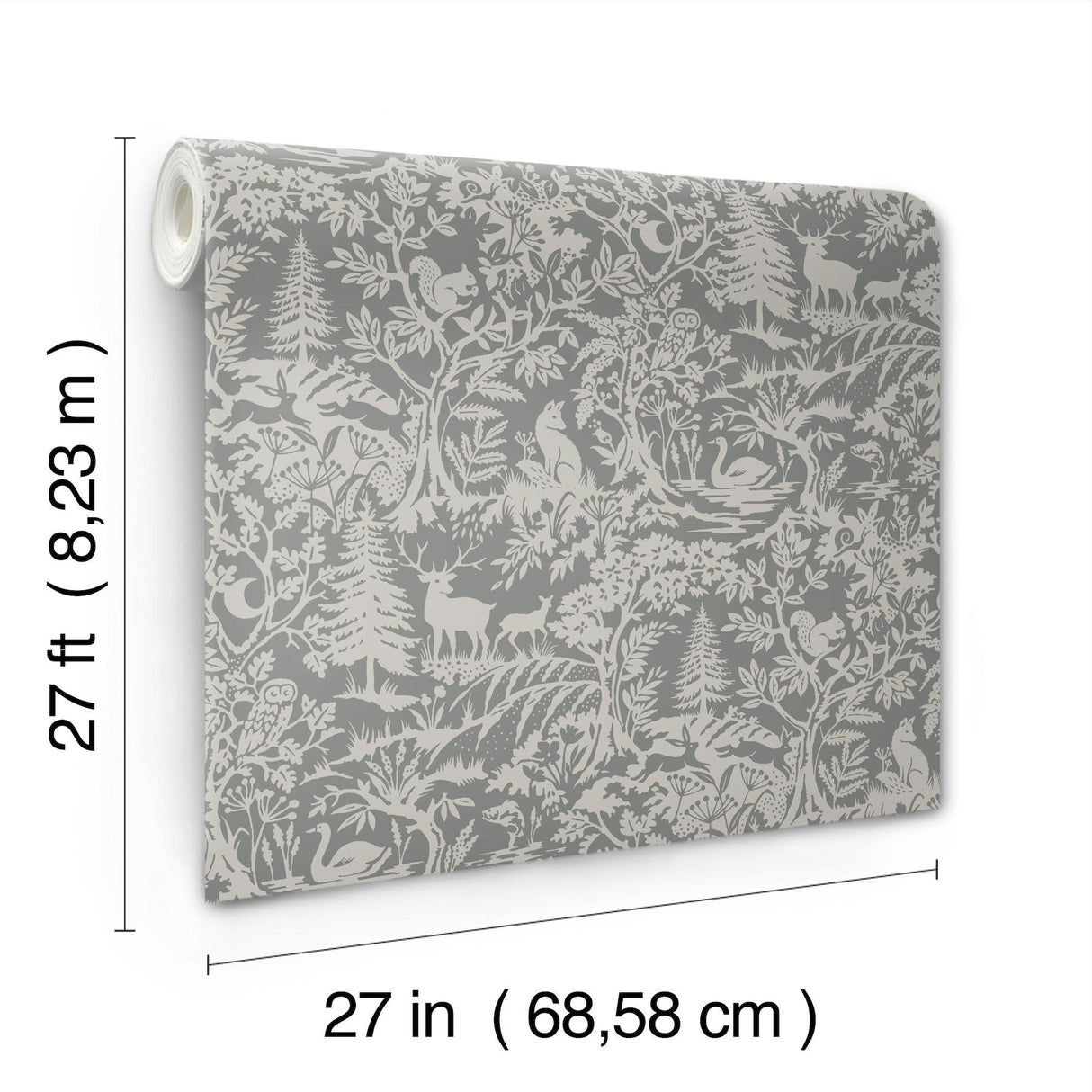 York Alrick Charcoal Forest Venture Wallpaper