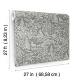 York Alrick Charcoal Forest Venture Wallpaper