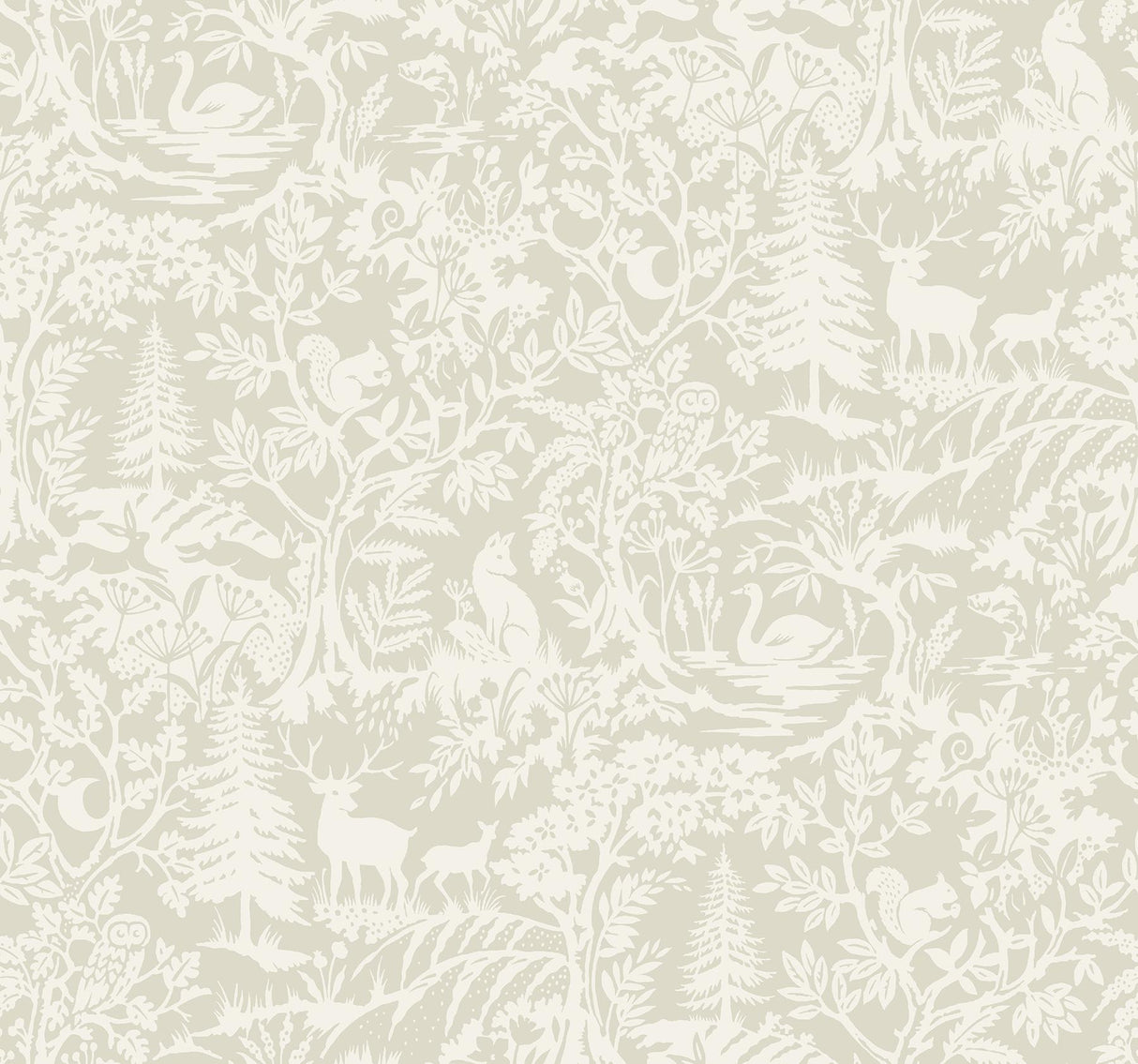York Alrick Taupe Forest Venture Wallpaper
