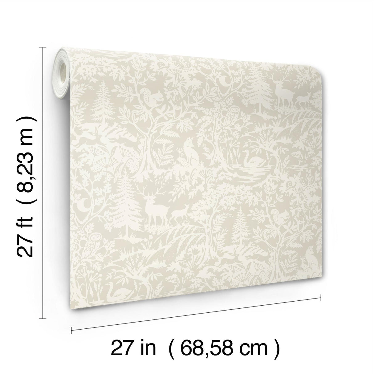 York Alrick Taupe Forest Venture Wallpaper