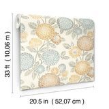 York Zalipie Apricot Floral Trail Wallpaper