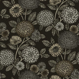 York Zalipie Black Floral Trail Wallpaper