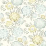 York Zalipie Lime Floral Trail Wallpaper