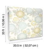 York Zalipie Lime Floral Trail Wallpaper