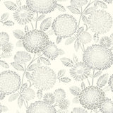 York Zalipie Grey Floral Trail Wallpaper
