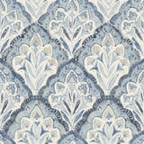York Mimir Blue Quilted Damask Wallpaper