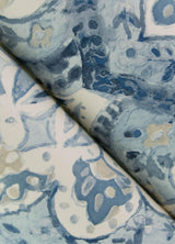 York Mimir Blue Quilted Damask Wallpaper