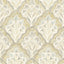York Mimir Mustard Quilted Damask Wallpaper