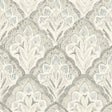 York Mimir Grey Quilted Damask Wallpaper