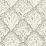 York Mimir Grey Quilted Damask Wallpaper