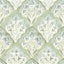 York Mimir Aquamarine Quilted Damask Wallpaper